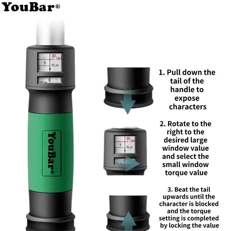 Ventana de preajuste de llave dinamométrica 27 * Unidad de 36mm de 400-2000n. Llave dinamométrica de mano M