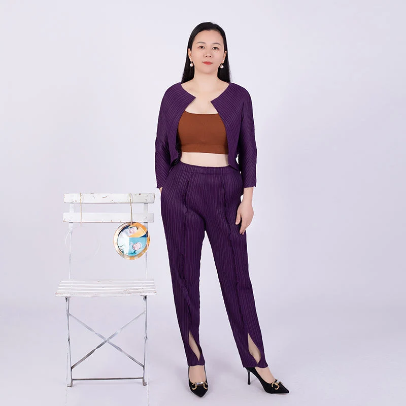 Tianbao Fold Clothing Everything Match Loose Large Size Women's Trouser Suit