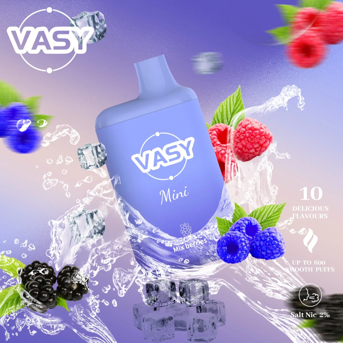 Vasy Crystal Tpd Compliance 600 Puffs Wholesale/Supplier Cheap Vape 20mg Nic Disposable/Chargeable Vape From Original Factory