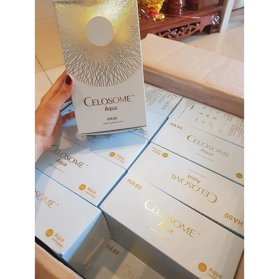 Ready Stock Celosome Aqua Ha60 2.5ml*5 Skin Hydration Whitening Non-Cross Linked Dermal Filler Injection Dermaheal Hsr Dmae Jalupro Hyaron Skin Booster