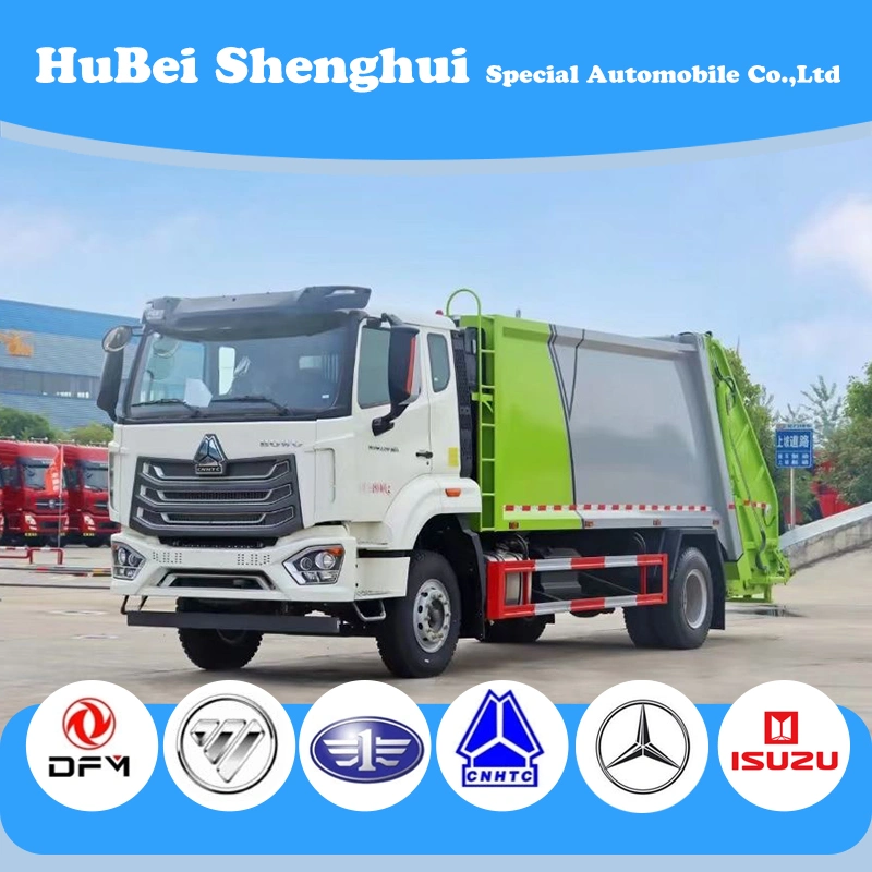 HOWO 4X2 Wast Compactor Garbage Refuse Truck Compression Garbage Collection Transport Truck Garbage Transfer Disposal Recycling Waste Management Garbage Truck