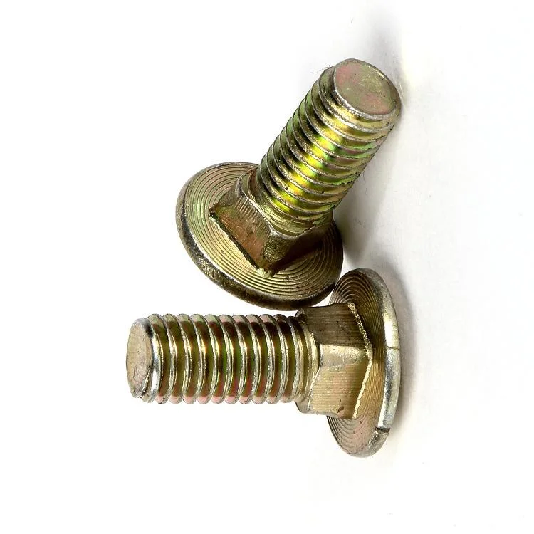 M8X35/40/45/50 DIN603 Carbon Steel B16 C20c Rainbow Colour Zinc 8.8 Full Thread Carriage Bolt