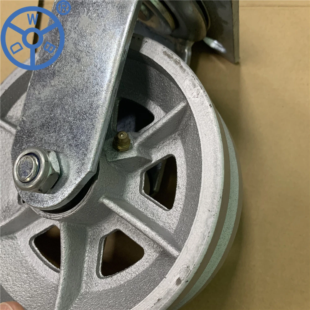 5 Inch Wheels Heavy Duty Caster Wheel Industrial Castor V Groove Wheel Iron Hollow Ruedas Giratorias