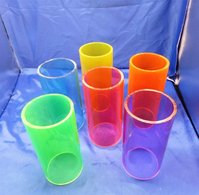 Transparent Clear Polycarbonate Pipe Colorful PVC PC PMMA Acrylic Plastic Tube