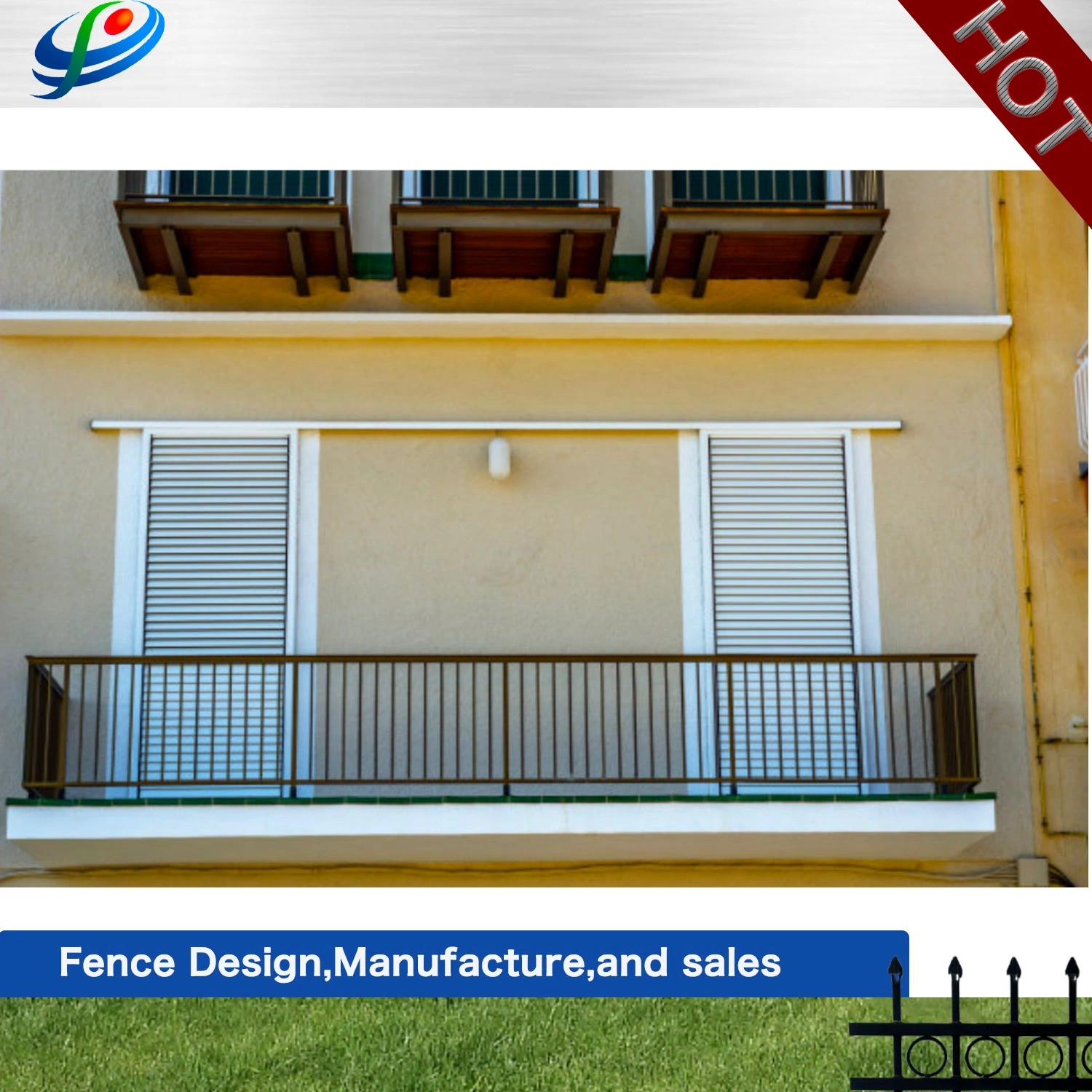 Modern Style Fence Stainless Steel Rail Glass Railing Stair Handrail