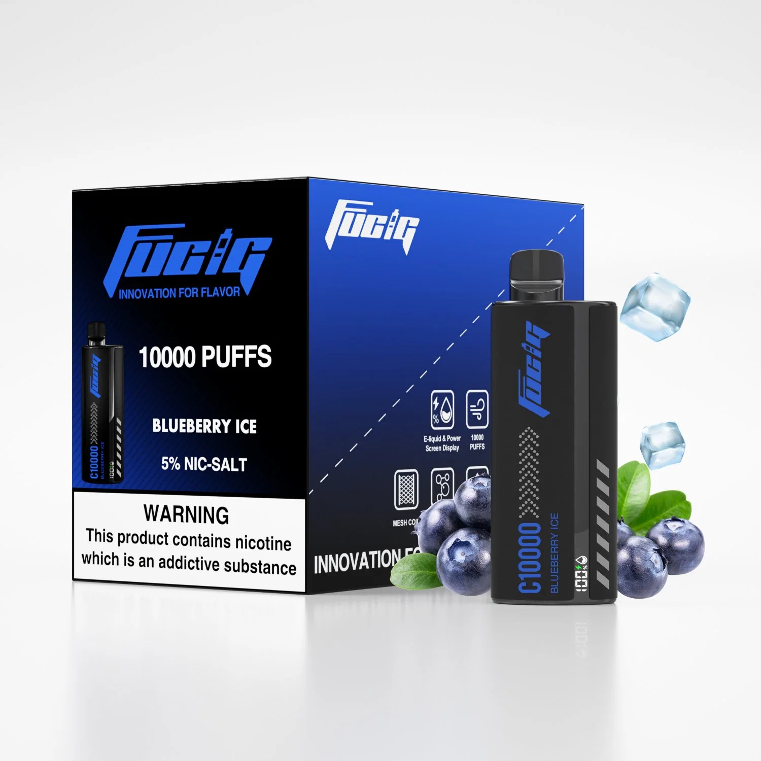 Fucig C10000 Elektronische Zigarette Einweg Vape 10000 Puffs mit Bildschirm