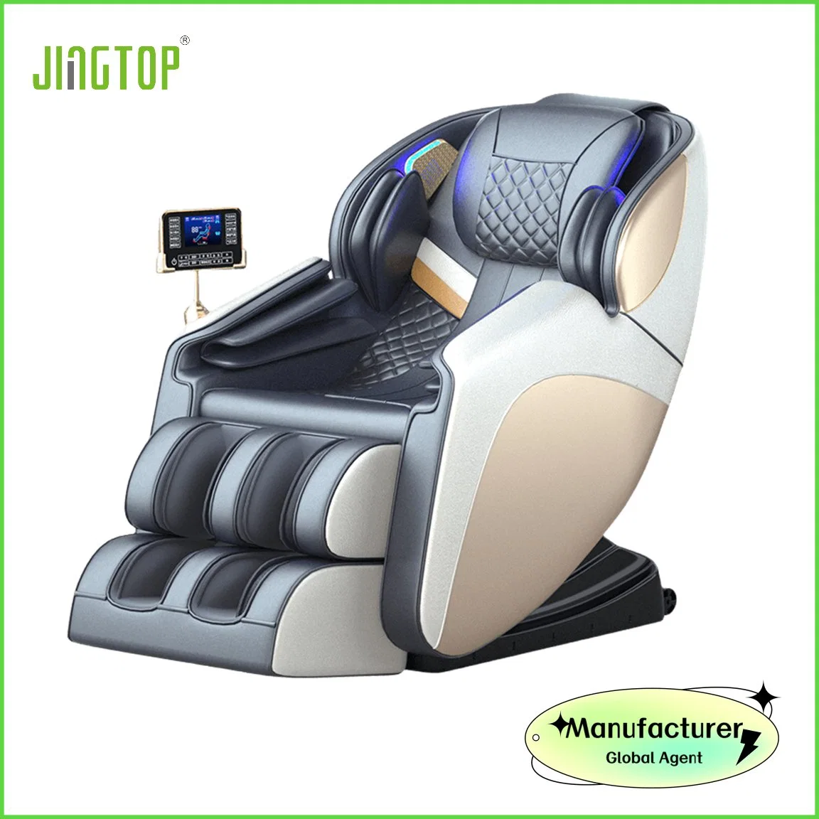 وحدة التسخين الذكية المباشرة المدمجة في مصنع Jingtop التحكم في السخان Ai Vocie كرسي التدليك "غي"