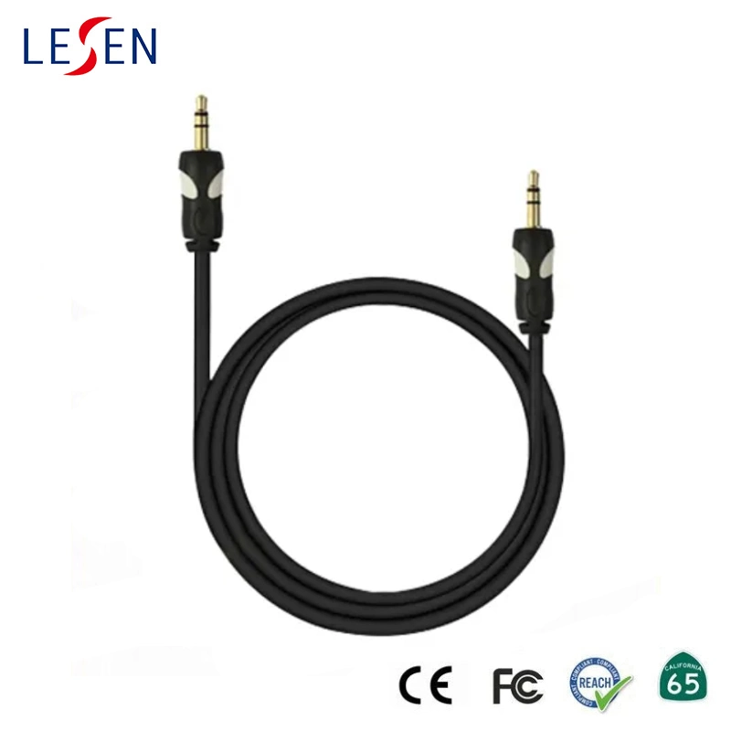 Jack estéreo de 3,5 mm de alta calidad Aux macho a macho cable de audio para auriculares de coche