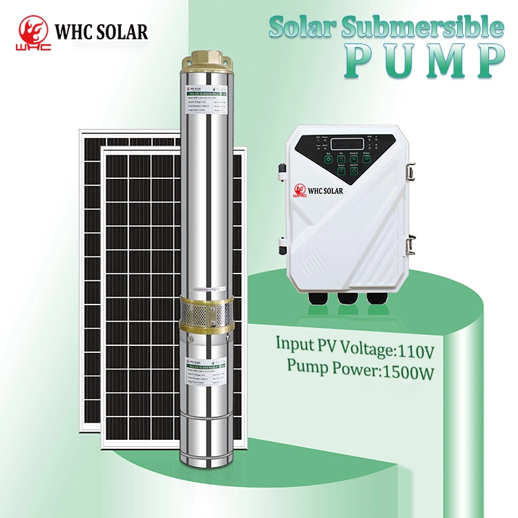WHC Hochdruckpumpen-Set Solarstrom-Energiesystem DC Bürstenlose Pumpe Solar-Tauchwasserpumpe