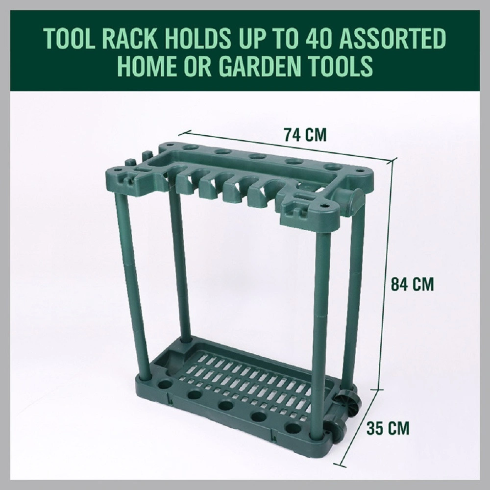 Ferramentas de jardim portátil de armazenamento de utilitário de Rolagem Rack com rodas Titular do Organizador Wbb18091