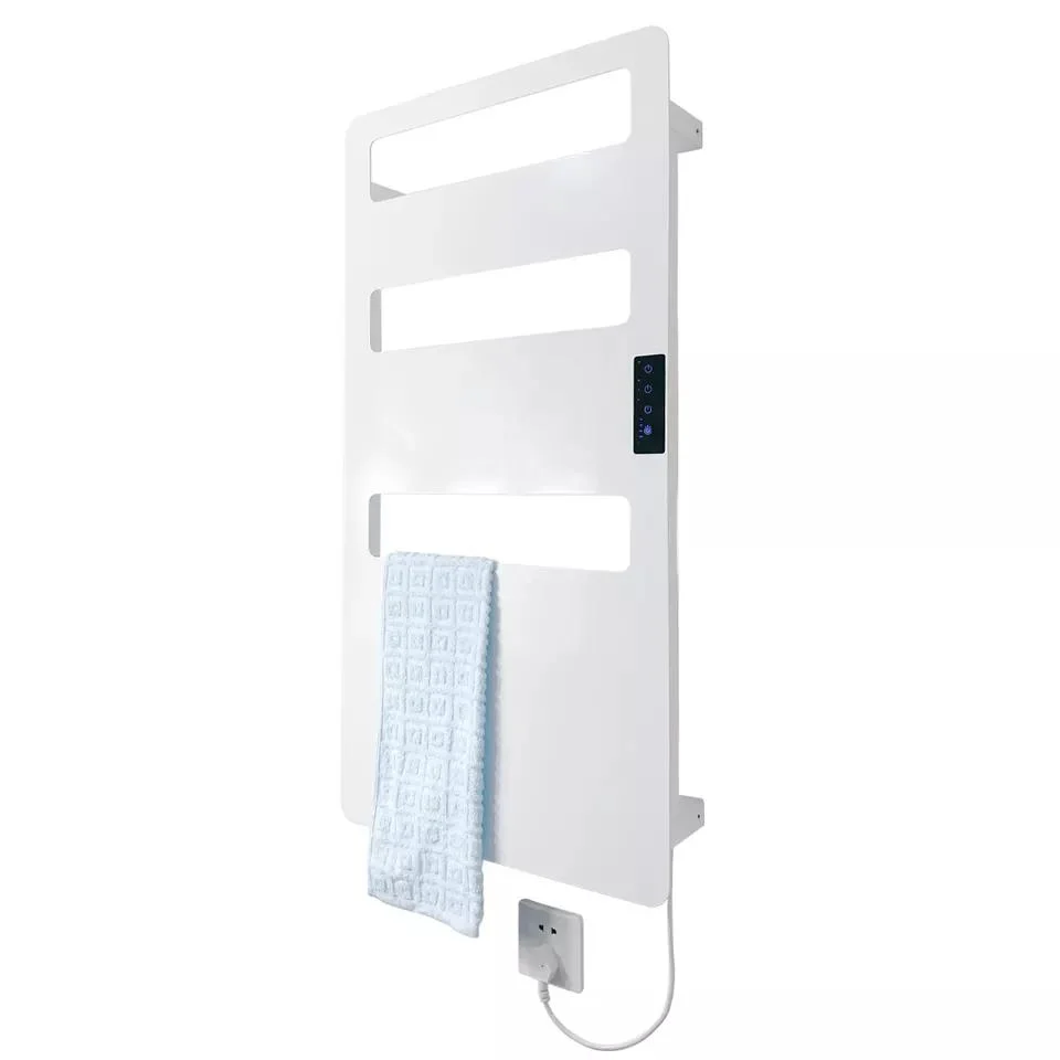 Sanipro Badezimmer Timer Control Heizkörper Warm Aluminium White Handtuchwärmer An Der Wand Montierter Elektrischer Beheizter Handtuchhalter Für Trockner