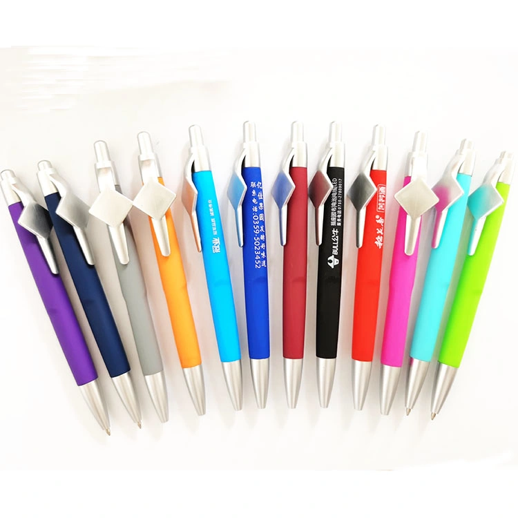 Candy Color Plastic Window Ball Point Pens with Custom Message and Color