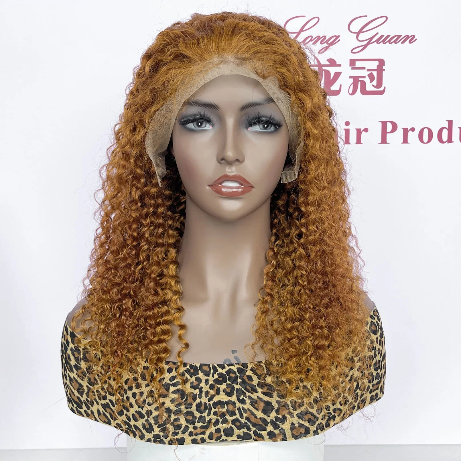 عالية الجودة Ginger Orange Orange جيري كرل 13X4 HD شفافة جبهة الدانتيل البرازيلية الشعر البكر Wigs