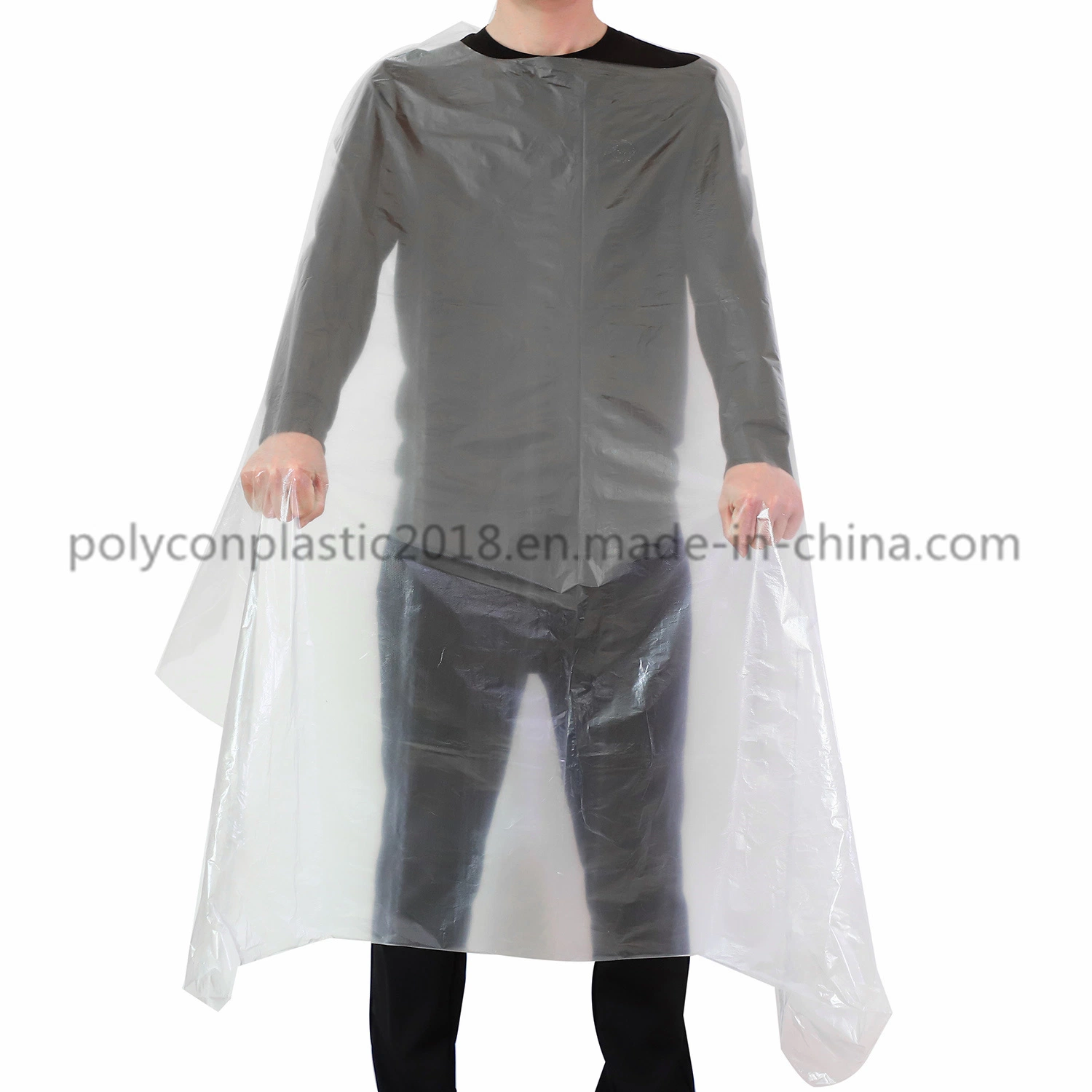 High quality/High cost performance Factory Price Waterproof Transparent Disposable PE Hairdresser Salon Cape Apron