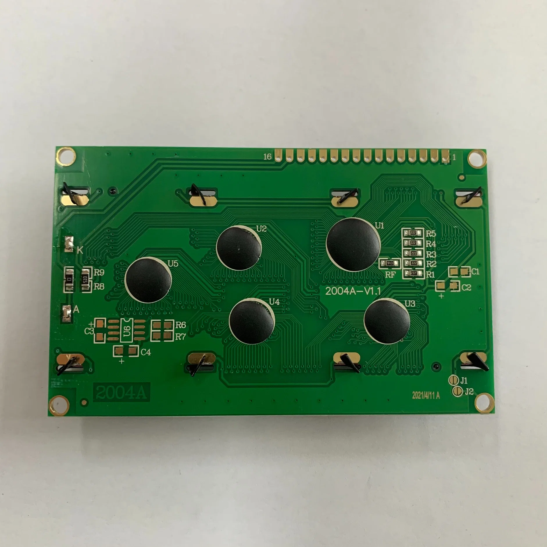 Stn Green Monochrome 20X4 Character 16 Pins LCD Module with LED Backlight