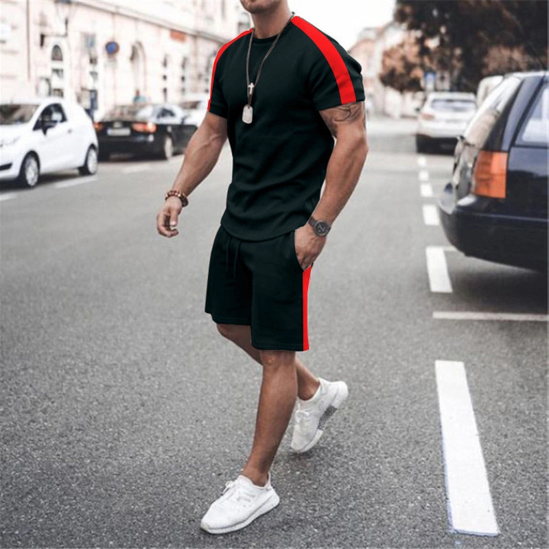 Wholesale/Supplier Tracksuit for Men 2 Piece Set Summer Jogging Sport Suit Patchwork Shorts Set