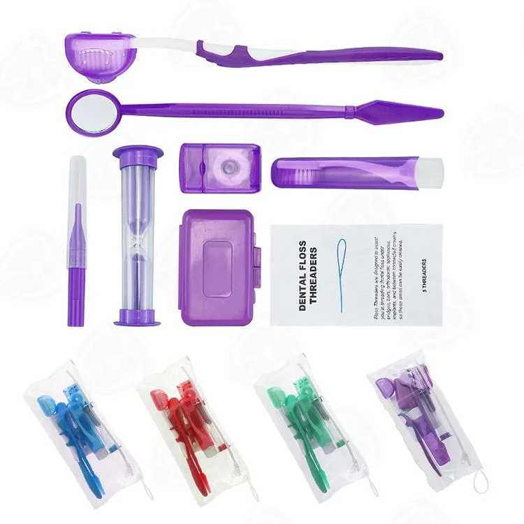 KIT DE brosse à dents dentaire SOINS orthodontiques 8 PIÈCES Kit de soins aux patients Ortho