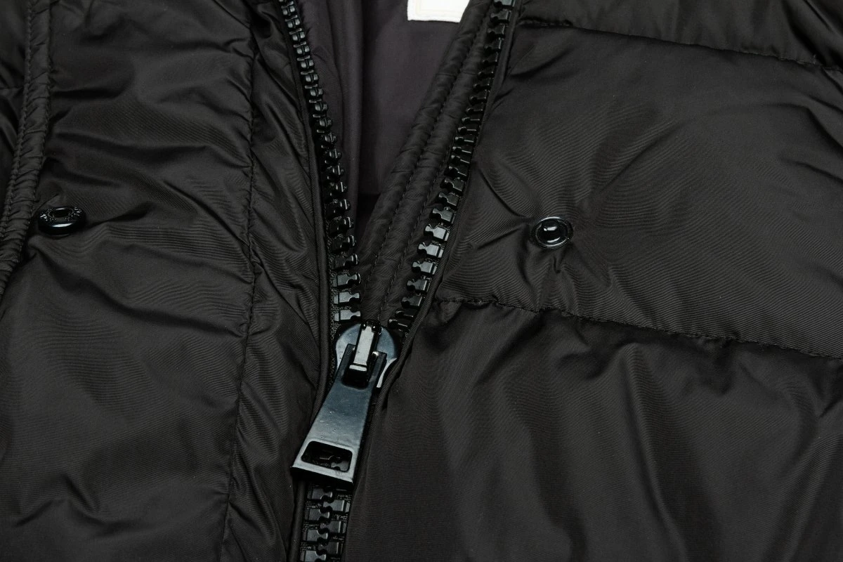 Bechance Hooded Zipper Black Women Down Jacket