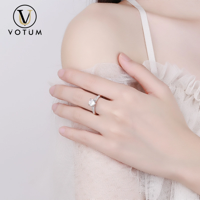 Votum Custom Fashion Moissanite vergoldet Silber Diamant Ring für Hochzeitsschmuck