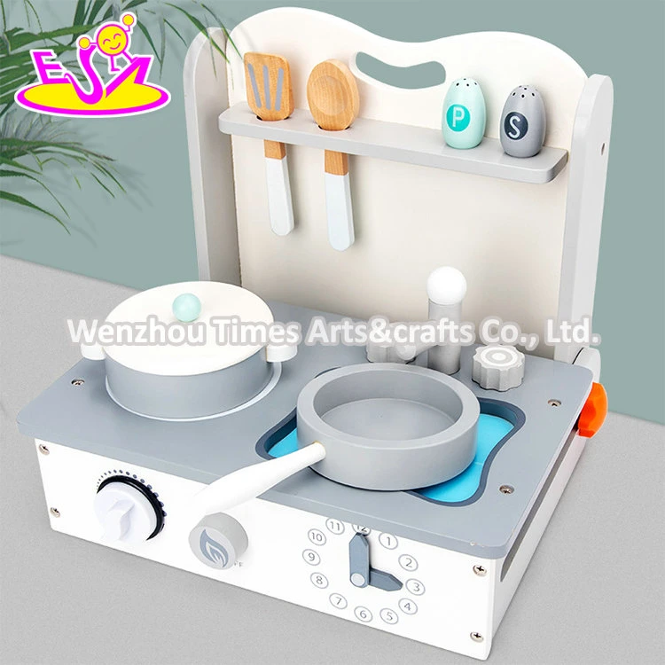 2021 Best Sale Mini Little Wooden Kitchen Play Set for Kids Pretend Play W10c606