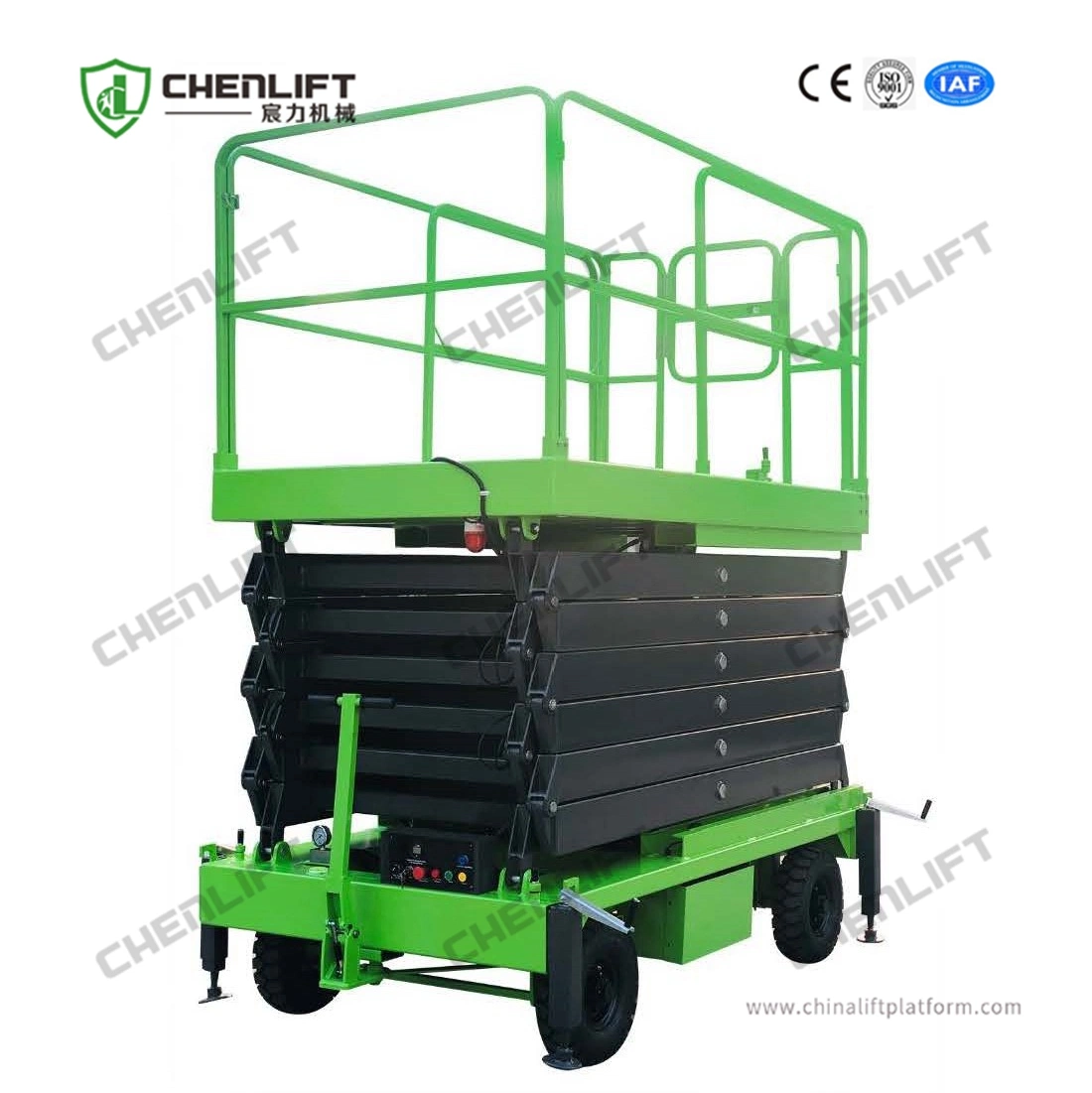 12 Meters Manual Pushing Mobile Scissor Lift for Work at Height (MK1200)