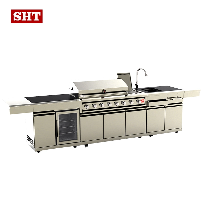 Sample Customization Gas Grill Stainless Steel Classic BBQ Kitchen Cabinet