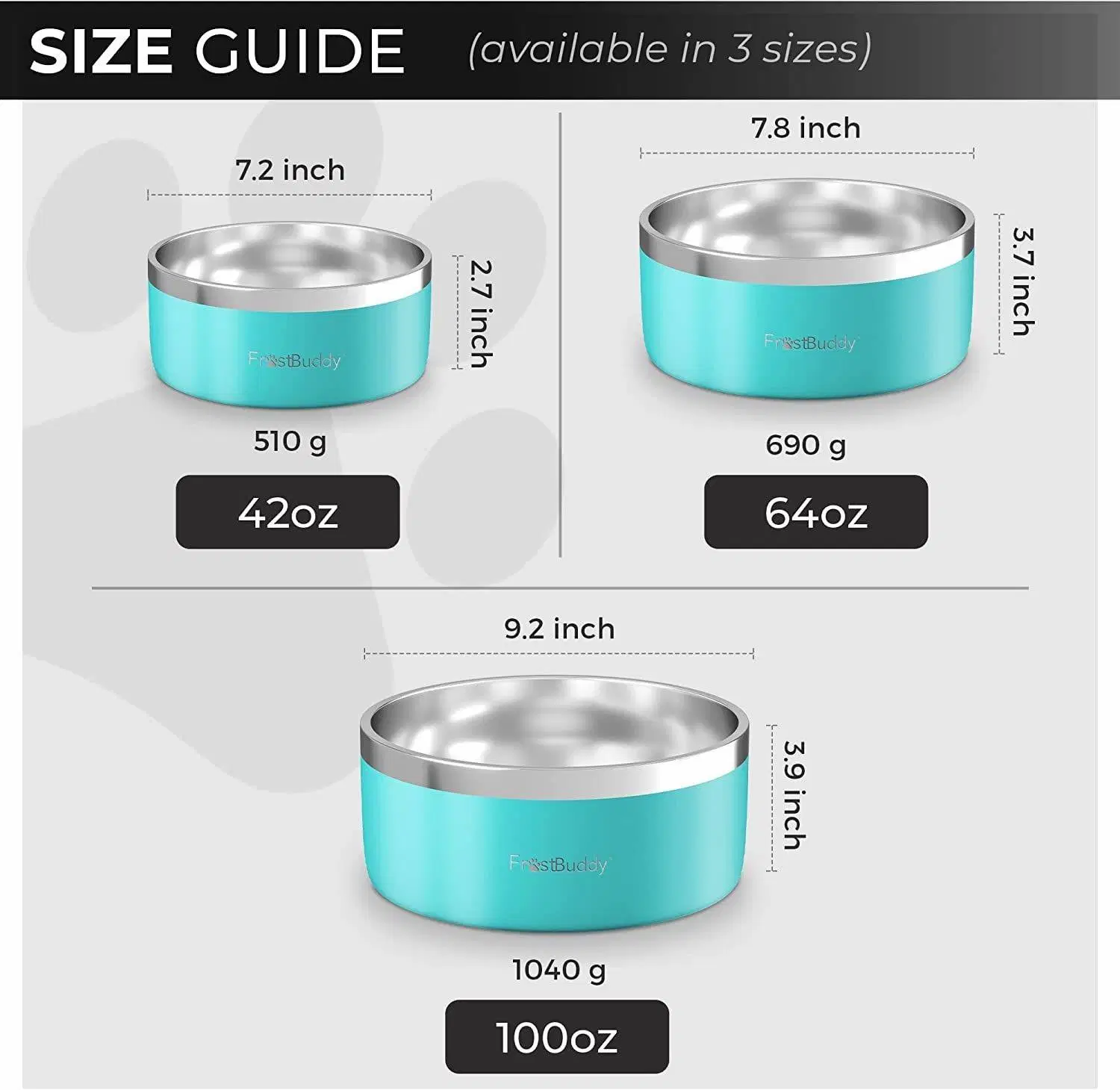 W-235 Double Layer Stainless Steel Pet Supplies Dog Bowl Pet Bowl