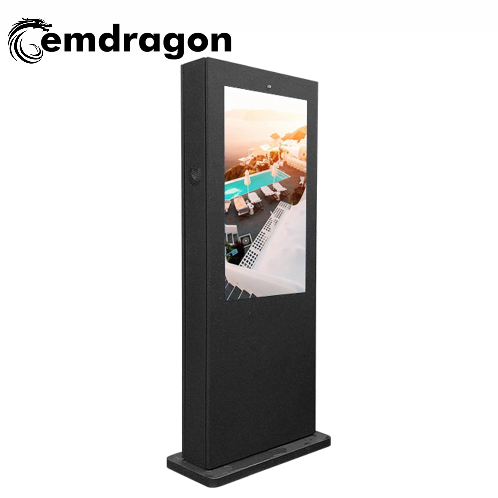 49 Inch Air-Cooled Vertical Screen Floor Outdoor Advertising Machine-1 Android LCD Advertising TV Bus LED Ad Player All in One Touch Screen