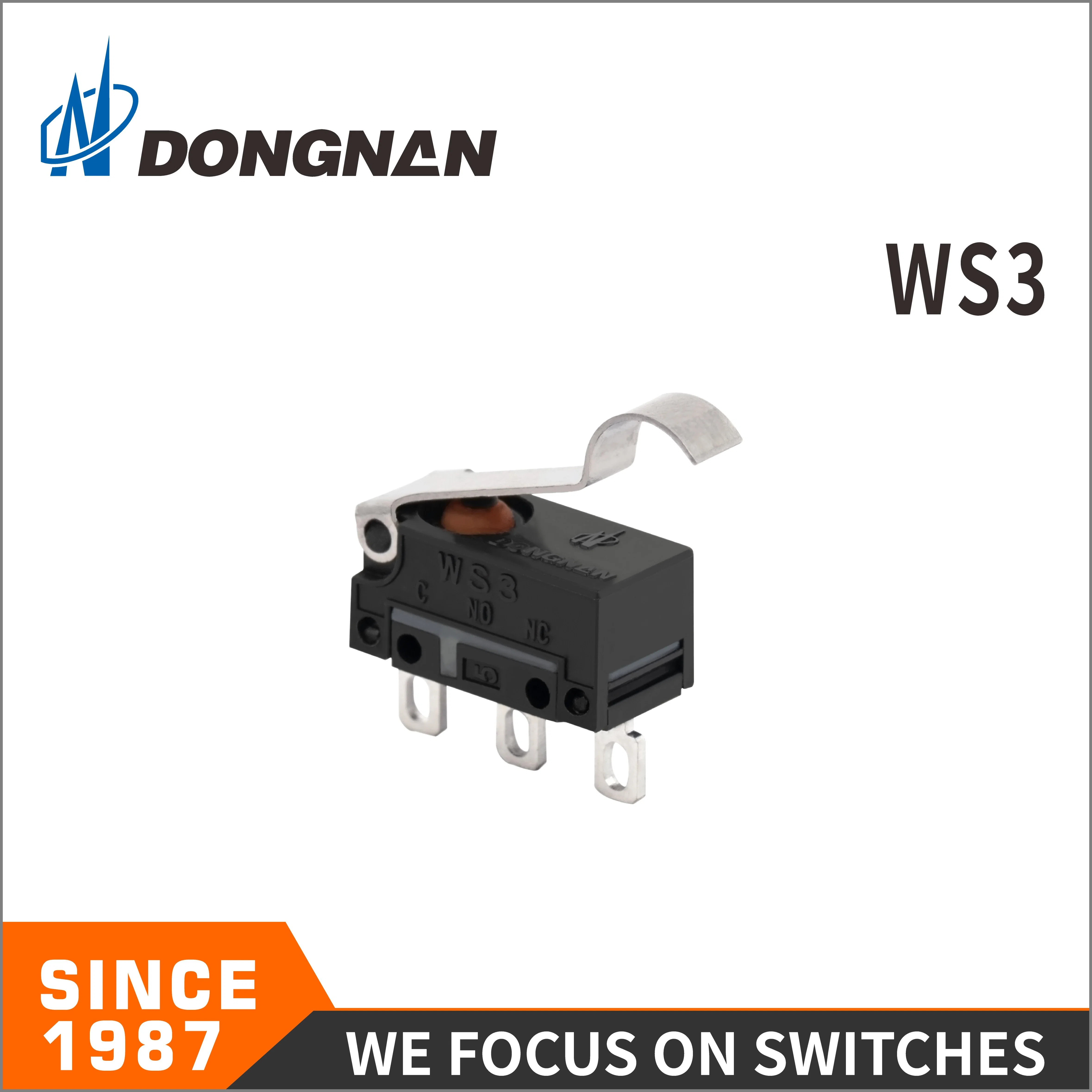 Dongnan Ws3 Automobile Waterproof Micro Switch Manufacturer