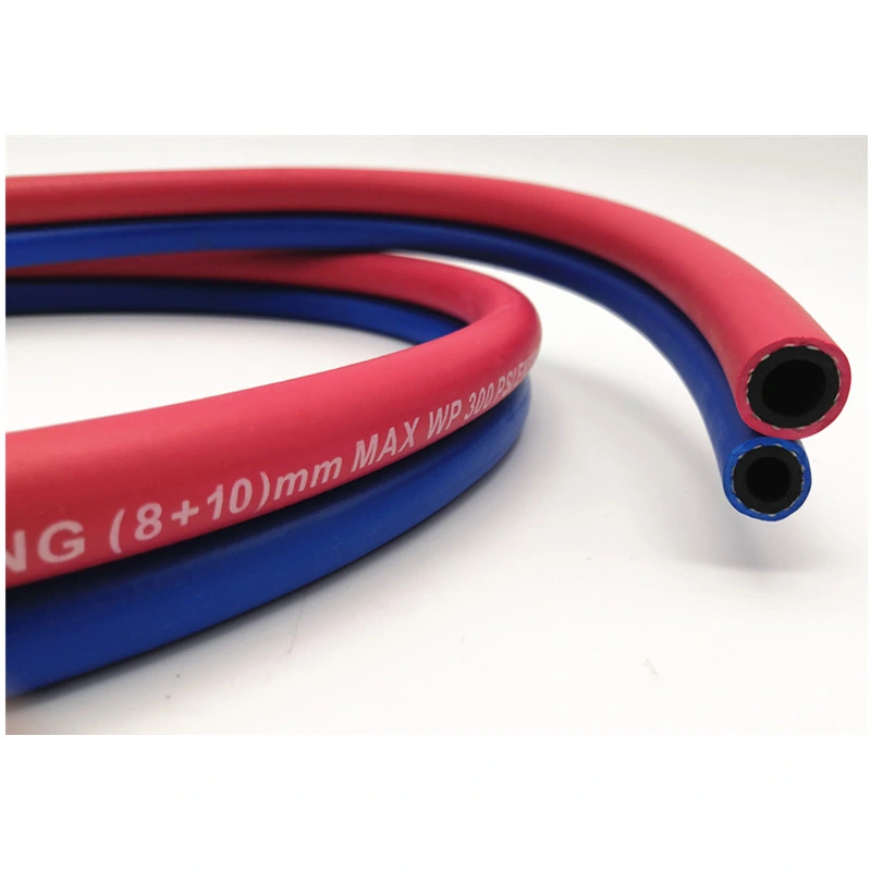 Rma / Cga IP-7 Red and Blue Rubber Twin Welding Hose 8+10mm