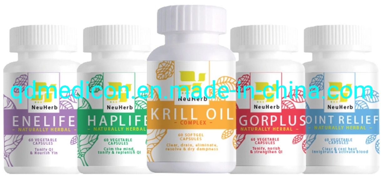 Aceite de krill de hierbas complejo Softgel hierbas medicinales para el corazón y cerebro de los vasos sanguíneos