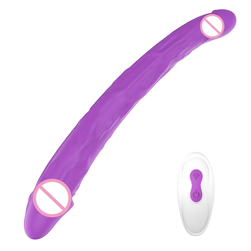 Remote Control Double Headed Silicone Vibrating Long Dildos Artificial Penis for Women and Lesbian Vibrator Sex Toys