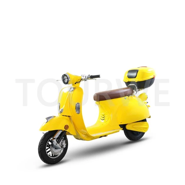 Lady Style Classic Vespa EEC 72V40ah Removable Lithium Battery Electric Scooter Big Wheel Hydraulic Brake 3000W Motor