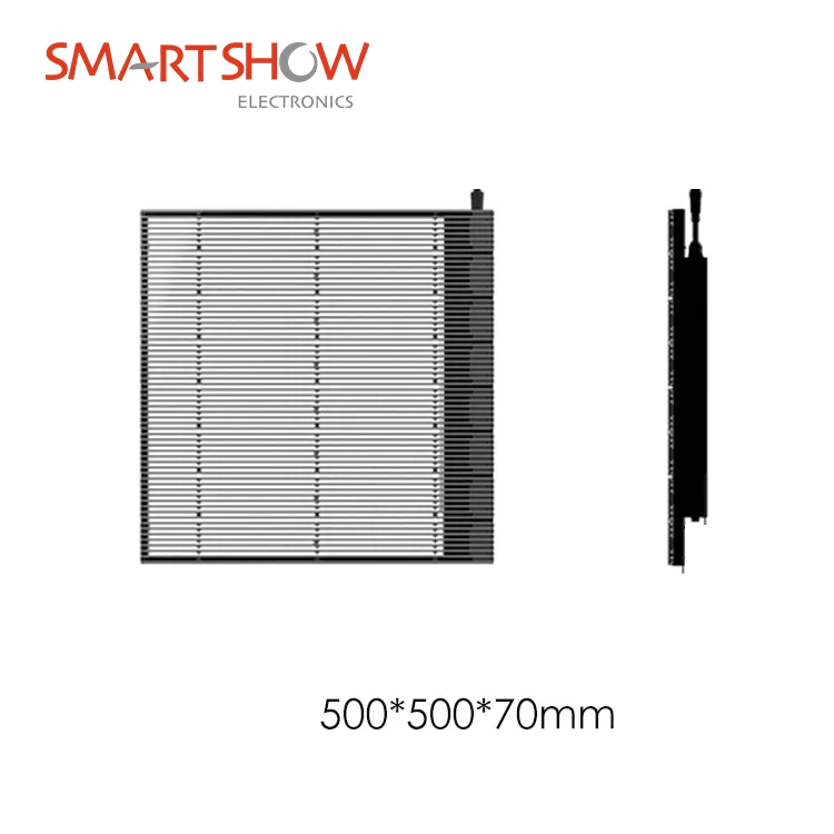 Прозрачный светодиодный видеотрансляст P2.6-5.2 Сетка для установки внутри помещений На цифровых табло с экраном для цифровых табло отображается 3D-светодиодный экран P3.91-7.82