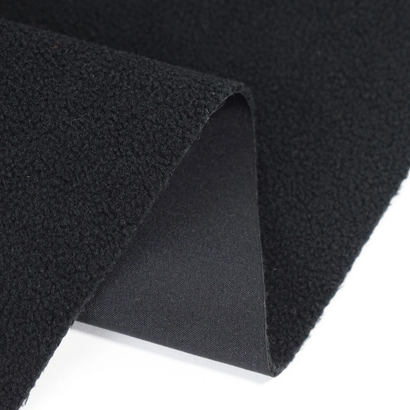 Manufacture 310GSM 320GSM Compound Softshell Material Soft Bonded Fleece Shell Jacket Fabric