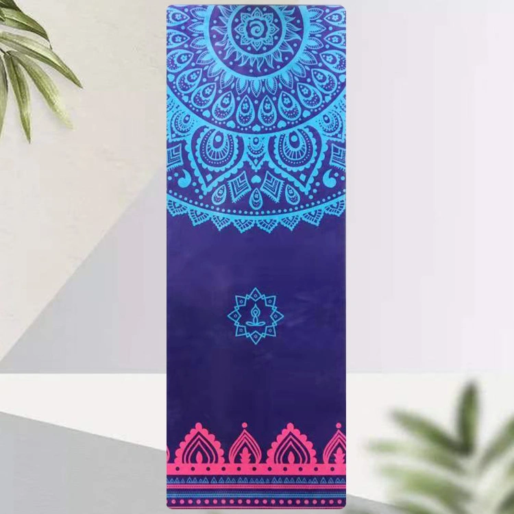 Eco Friendly Anti Slip Foldable 100% Customize Printing Ultra-Thin Anti-Slip Suede Yoga Mat