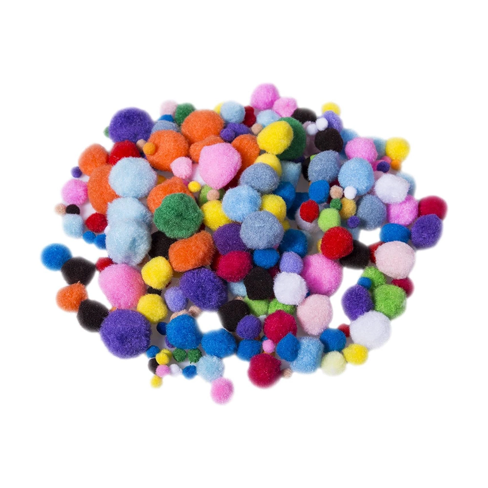 Cn2036-0560 Crafts Supplies Sets 300PC Neon POM Poms Kids Craft DIY Kit