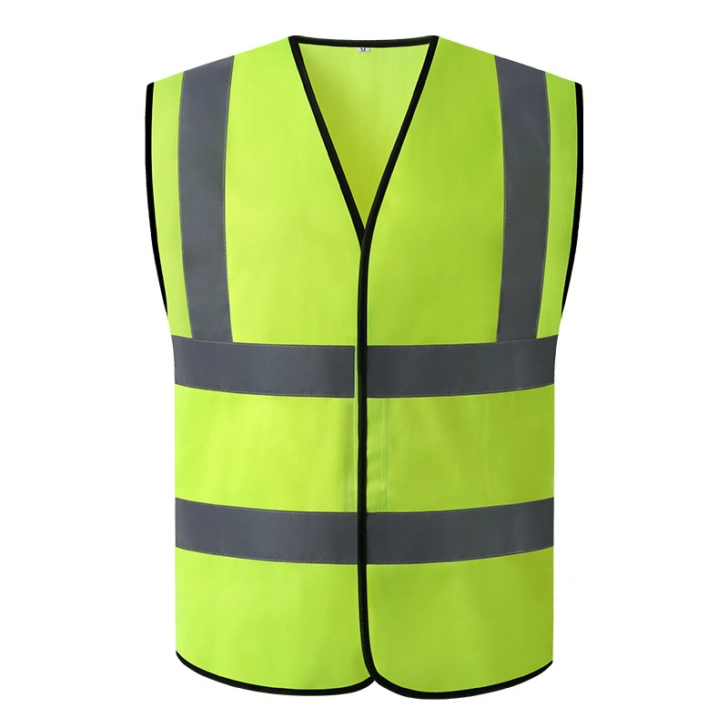 Children Red Mesh High Visibility Black Safety Vest Fabric with Pockets