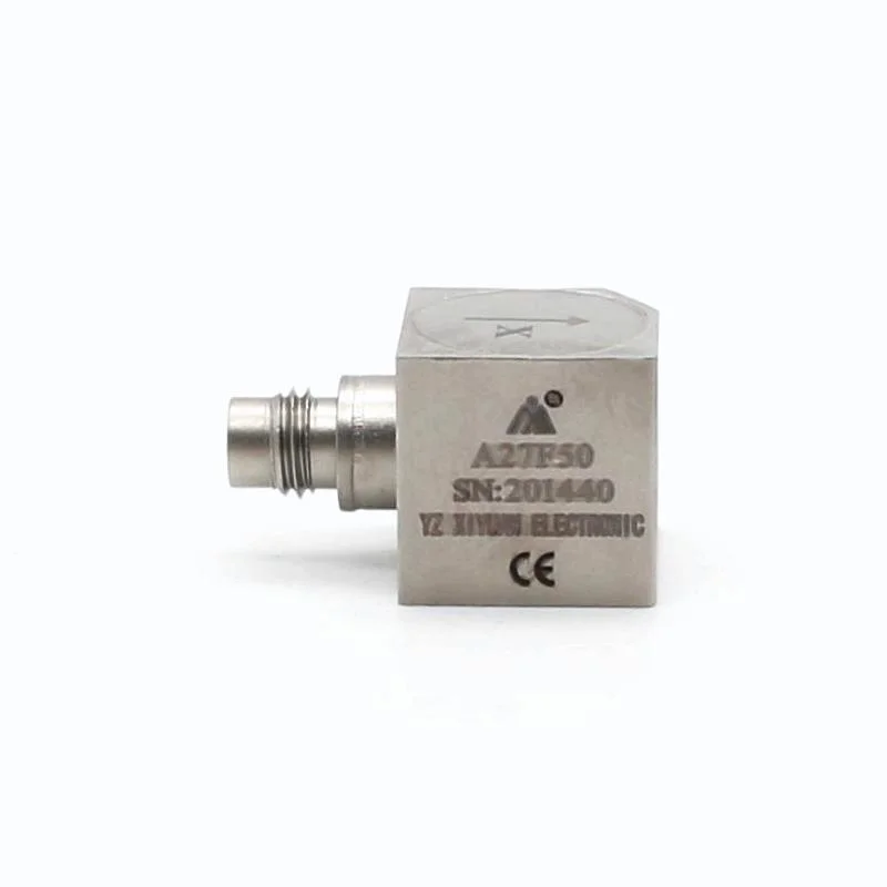 Mini-Pré-amplificador IEPE integrado 1/4-28 aceleração piezoeléctrica triaxial Quad-Core Sensor (A27F50)