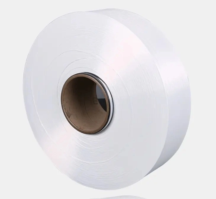 Grs AA Grade 150/48 POY Nim White/Black Ring Spun 300d Polyester Flame Retardant Recycled Yarn for Home Textile