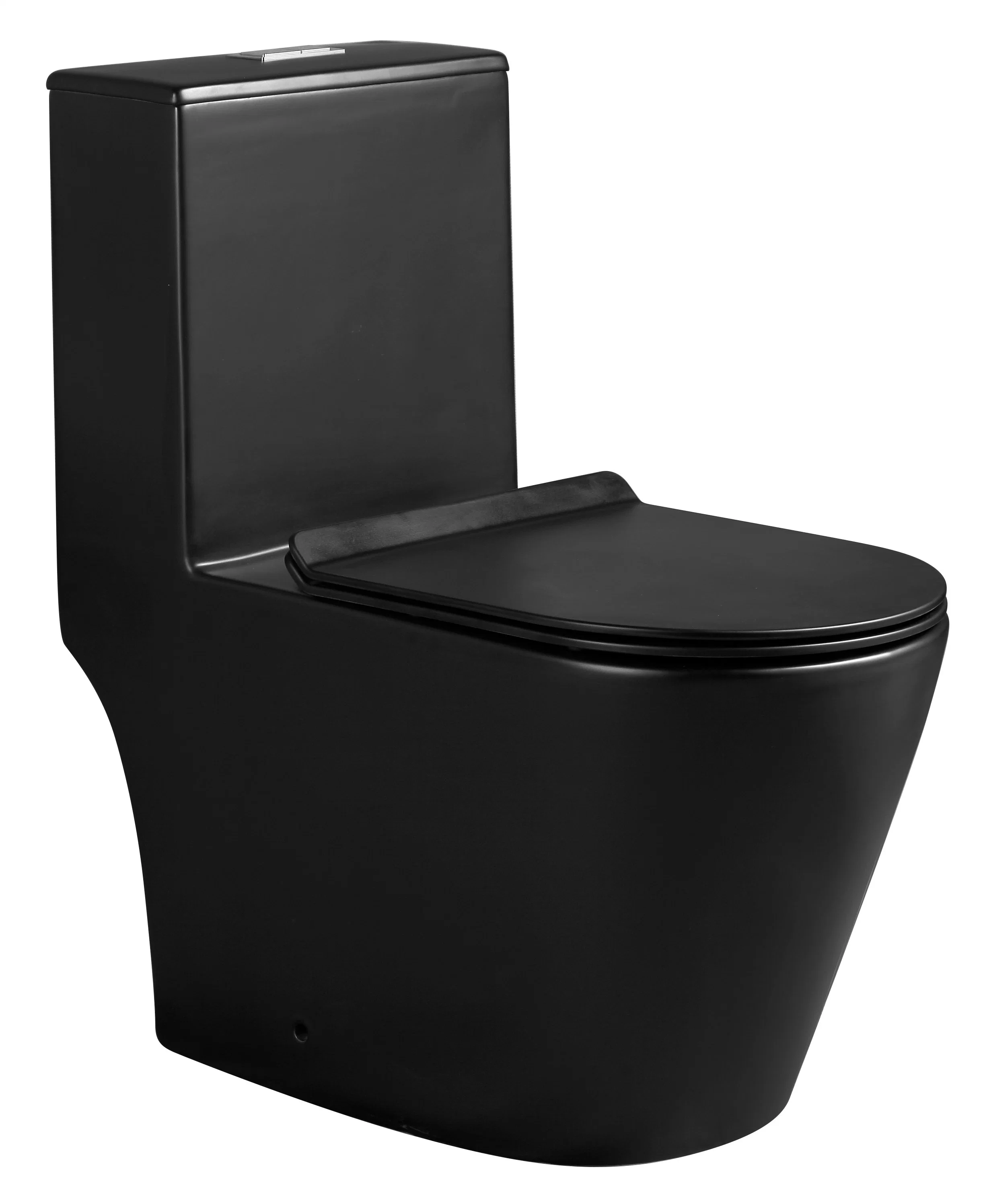 Diseño moderno cuarto de baño Wc Sanitaryware lavado negro mate One-Piece wc