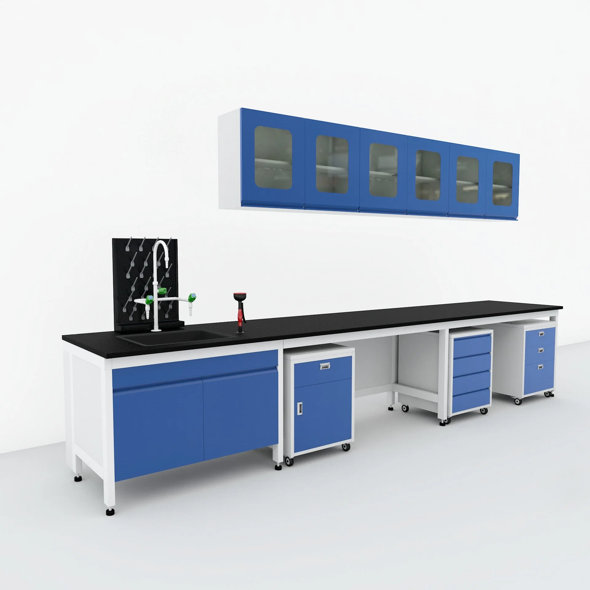 Science Laboratory Equipment Blue Tia Metal Lab Table Furniture Lab Sink Bench