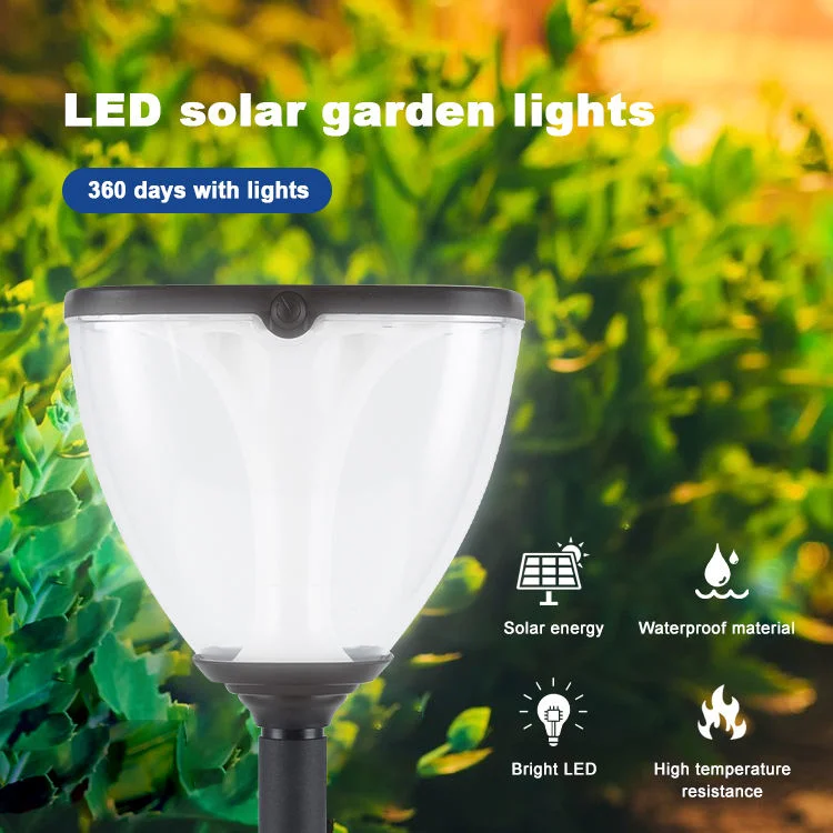 Outdoor Waterproof IP65 ABS PC Aluminum LED Solar Garden Light