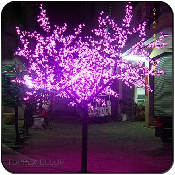 La decoración de bodas paisaje artificial LED se encienden Árbol de cerezos en flor