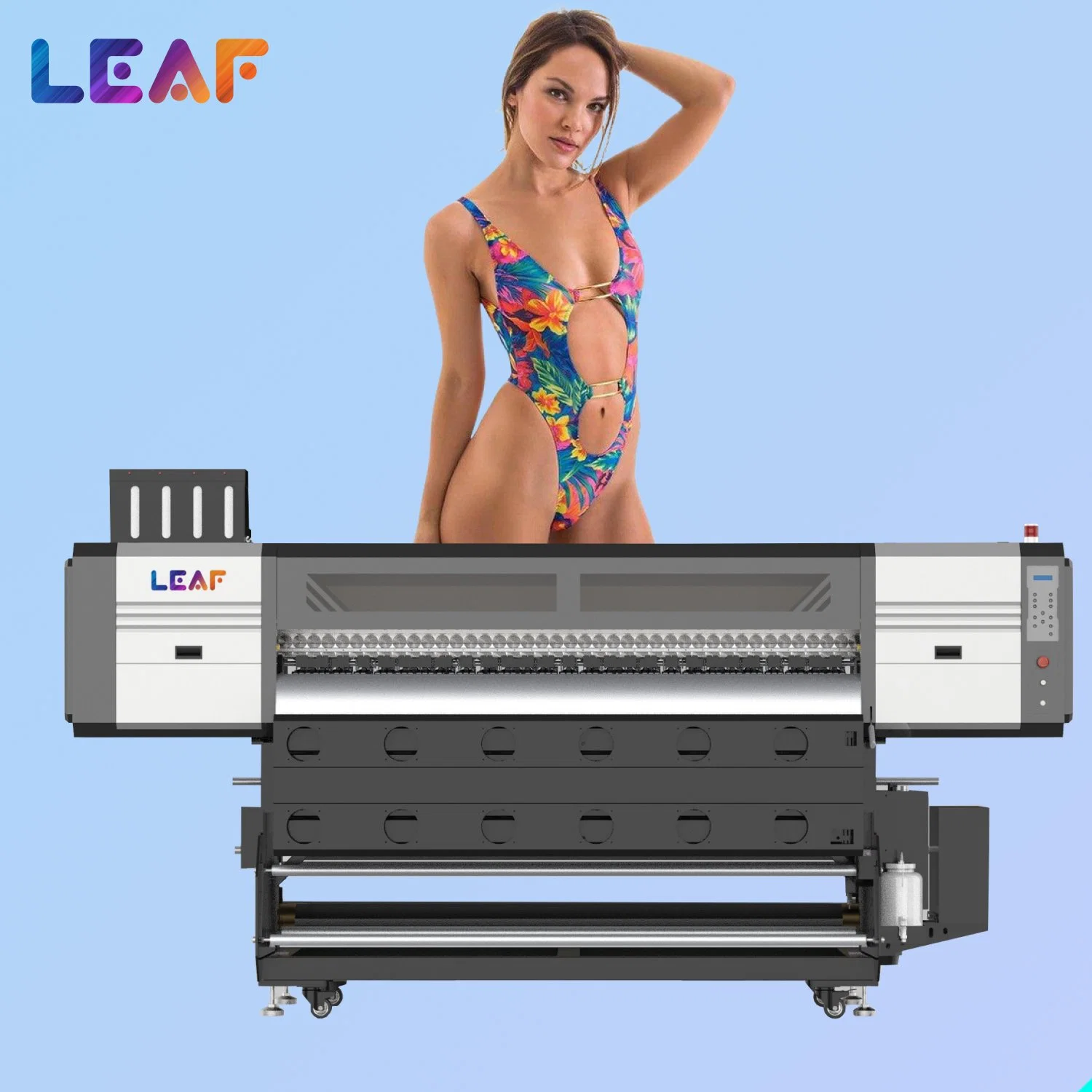 LEAF sublimation transfer Inkjet printer 8 cabezales de impresión para tela Máquina de impresión textil