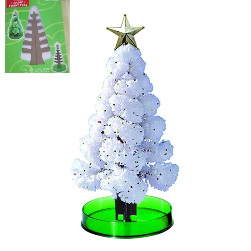 Magisch wachsenden Weihnachtsbaum blühende Papier Crystal Trees Kinder DIY Spielzeug Magic Weihnachtsbaum Spielzeug