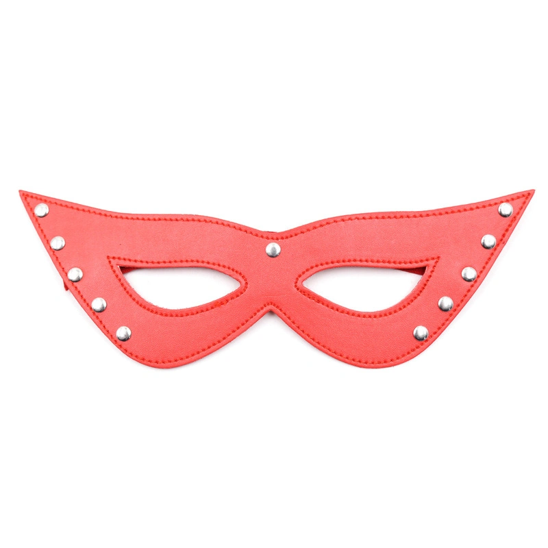 Leather Belt Nail Eye Mask Bdsm Leather Mask for Adults Bondage Games Fetish Blindfold Sm Harness Sex Toys