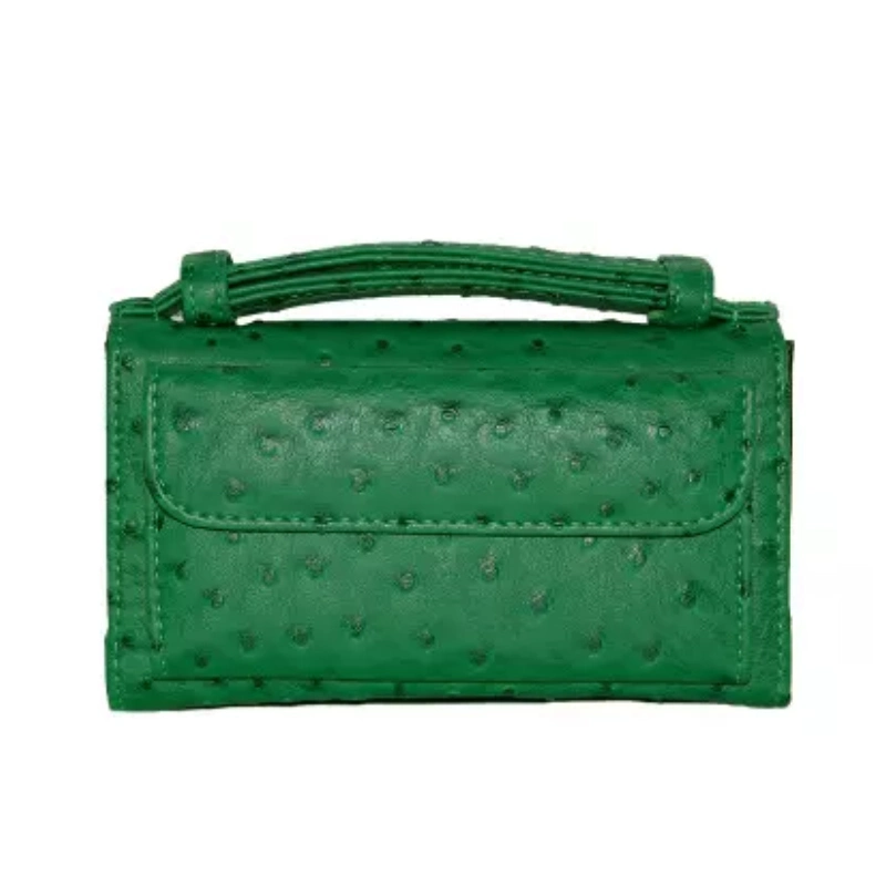 High Fashion Luxury New Trend Ladies Designers Hot Sale Handbag Lady Ostrich Wallet Clutch Bag Ostrich Leather Bag Women