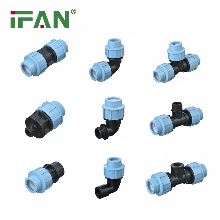 Ifan Pn16 Pressure Plastic Pipe Fittings PE PP Compressing Fitting HDPE Pipe