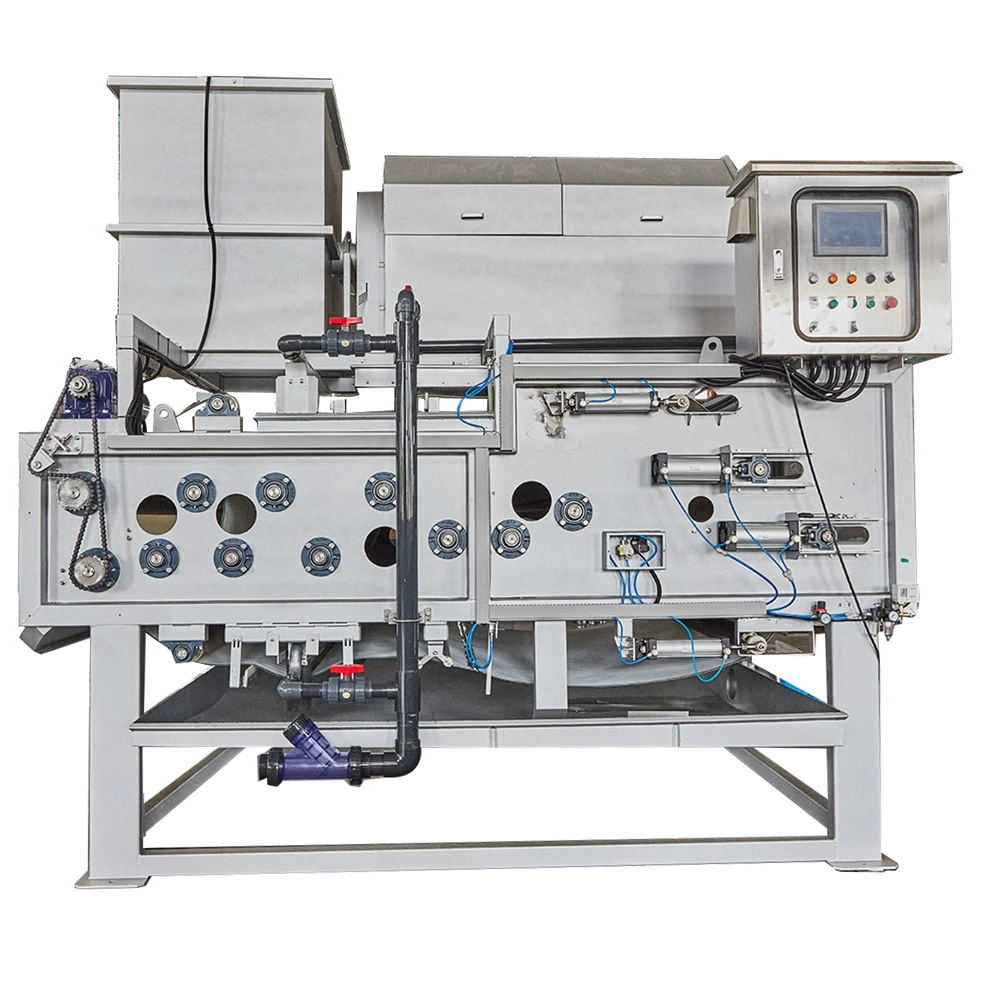 Tratamiento automático de aguas residuales Eliminación de lodos de tambor rotativo de cinta de filtro Pres Máquina